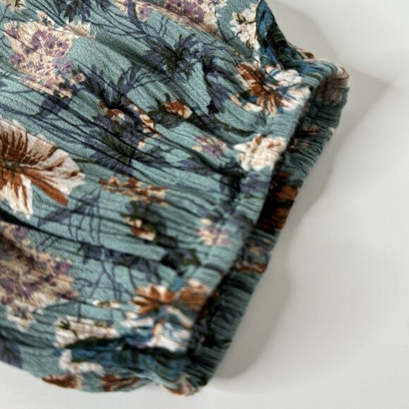 Jodifl Peasant Shirt Sz 2X? Long Sleeve Floral V Neck Crinkle Office Bloomcore - Picture 9 of 16